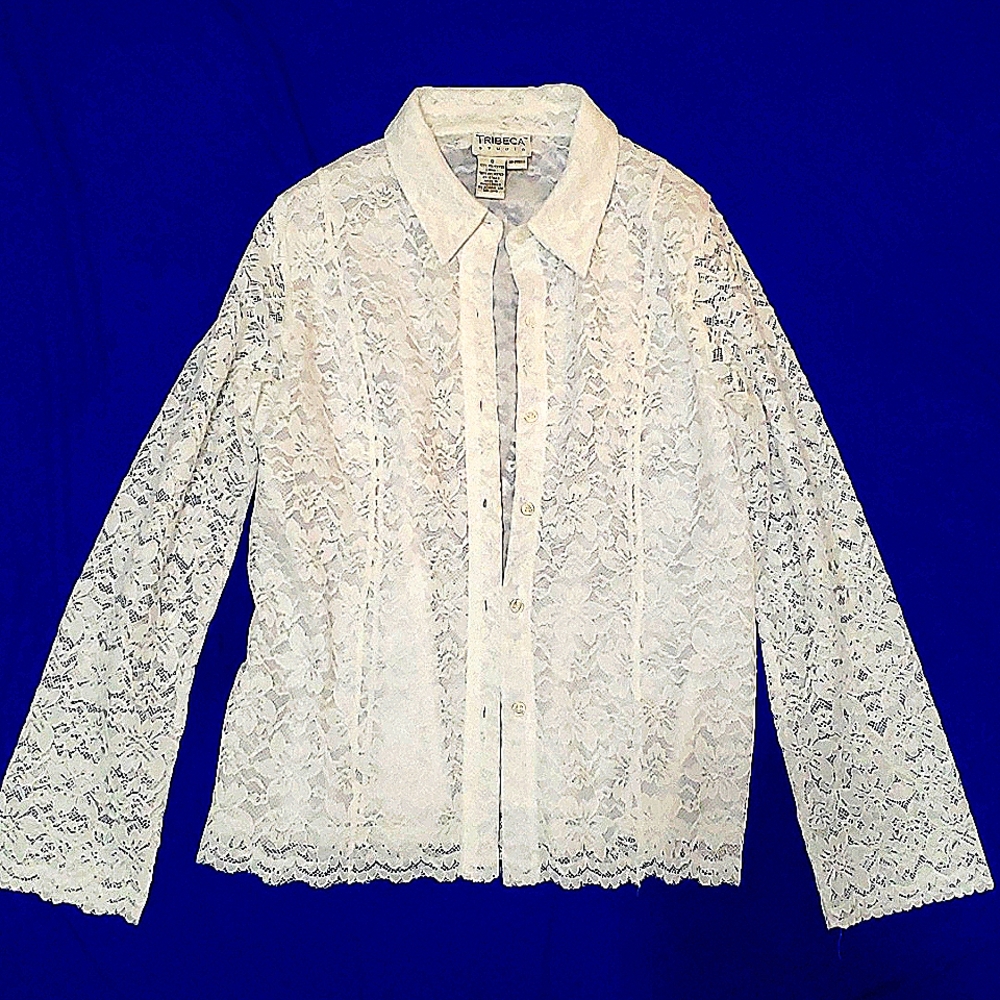 White shear flower print button up